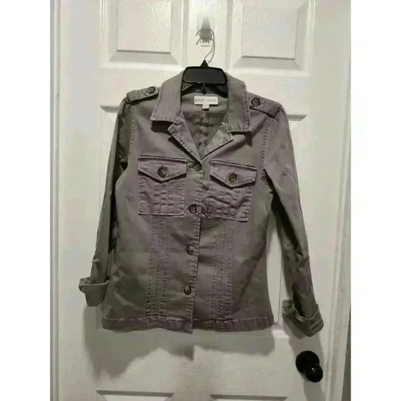 Knox Rose Women's Gray utility‎ army type jacket Size XSmall EUC - Picture 8 of 8